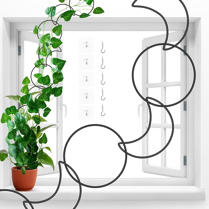 18 Pcs Chain Trellis for Climbing Plants Indoor Outdoor,Wall Plant Vine Climbing Support for Potted Plants,Houseplant Accessorie for Climbing Plants Pertains to Monstera,Pothos,Ivy,Wisteria