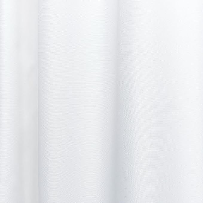 Exclusive Home Cabana Solid Indoor/Outdoor Light Filtering Hook-and-Loop Tab Top Curtain Panel Pair, 54"x63", White