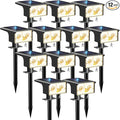 btfarm Solar Spot Lights Outdoor Waterproof, 12 Pack/3 Modes Motion Sensor Lights, Solar Powered Spotlights 2-in-1 Auto On/Off for Outside Pathway Yard Garden Landscape Lighting, Warm White