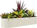 Garvee Galvanized Raised Garden Bed Outdoor, 8x2x2 ft Metal Planter Box for Flowers Vegetables, Rust-Resistant Raised Garden Beds for Gardening, Easy Assembly Outdoor Garden Box & Planters, Beige