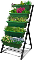 Outland Living 4Ft Vertical Raised Garden Bed - 5 Tier Food Safe Planter Box for Outdoor and Indoor Gardening Perfect to Grow Your Herb Vegetables Flowers on Your Patio Balcony Greenhouse Garden