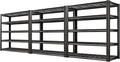 REIBII Garage Shelving 3200LBS, 5-Tier Storage Shelves, Adjustable Industrial Metal Shelving Unit for Garage, Basement, Pantry, Warehouse,Commercial, 36" W x 16" D x 72" H, 3 Pack