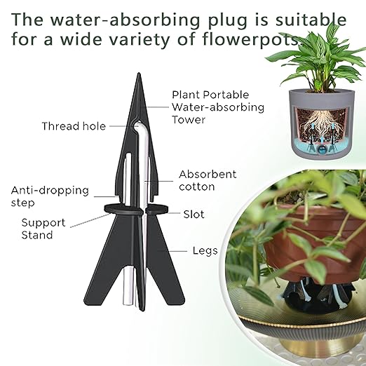 GreenShip 4-Pack Patented Self-Watering Spikes – DIY Plant Watering System for Indoor Plants, Fits Grower Pots, Reuse Containers, Automatic Self-Watering Stakes (Small)