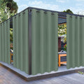 PureFit Outdoor Curtains for Patio Waterproof Weatherproof, UV and Fade Resistant Outside Curtains for Gazebo, Front Porch, Pergola, Sun Blocking Privacy Curtain, 52W x 108L inch, 1 Panel, Sage Green
