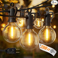 Brightown Outdoor String Lights, 200FT 100+2 G40 Bulbs Shatterproof Patio Lights, IP65 Waterproof Dimmable Hanging Connectable Globe LED Outdoor Lights for Backyard, Bistro, Porch, Deck, Balcony