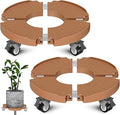Goovilla Plant Stand with Wheels Heavy Duty, 2Pack Adjustable 15-22 Plant Caddy with Lockable Caster Wheels 440LBS, Rolling Plant Stand/Dolly/Roller for Indoor Outdoor Large Planter, Flower Pot,Khaki