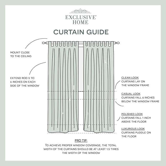 Exclusive Home Cabana Solid Indoor/Outdoor Light Filtering Hook-and-Loop Tab Top Curtain Panel Pair, 54"x108", Vanilla