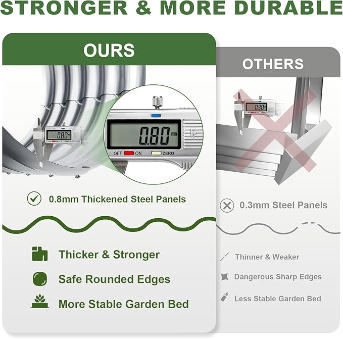AHEONLAR 3 Pack 4×2×1.5ft Galvanized Raised Garden Beds Outdoor, Sturdy Planter Boxes for Vegetables, Fruits, Flowers and Plants, Easy Assembly, Silver