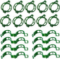 Plant Support Clips - Tomato Clips for String Trellis, 100pcs Grape Vine Clips for Garden Netting Climbing Plants, Secured Plastic Plant Clip for Fixing Stem and Vine (100, Green)