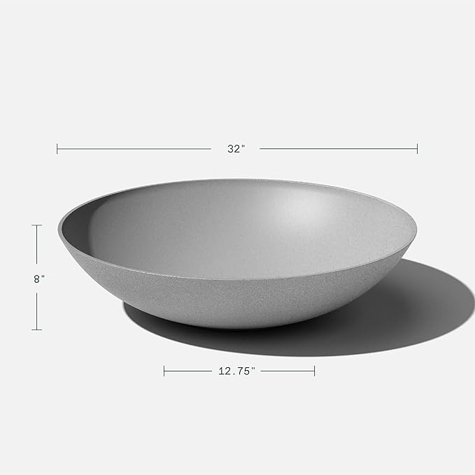 Veradek Mason Series Lane Bowl Planter| for Indoor or Outdoor Tabletops/Gardens |Made from Plastic-Stone Composite with Drainage Holes|Modern Décor for Flowers, Succulents, Small Plants
