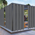 PureFit Outdoor Curtains for Patio Waterproof Weatherproof, UV Resistant Outside Curtains for Gazebo, Front Porch, Pergola, Sun Blocking Privacy Curtain, 52W x 95L inch, 1 Panel, Gray