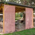 SpaceDresser Waterproof Outdoor Sheer Curtains for Patio - 2 Panels Rod Pocket Indoor Voile Sheer Curtain for Living Room,52W x 84L inch, Blush