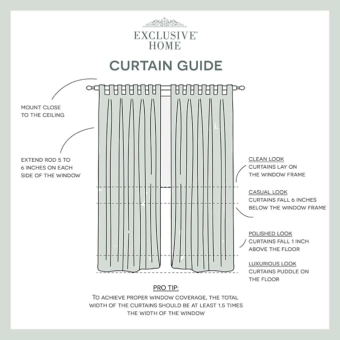 Exclusive Home Cabana Solid Indoor/Outdoor Light Filtering Hook-and-Loop Tab Top Curtain Panel Pair, 54"x108", Vanilla
