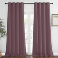 NICETOWN Blackout Window Curtain 90 inch Length - Room Darkening Thermal Insulated Grommet Large Window Treatment Light Blocking for Bedroom/Doorway (Dry Rose, 1 Panel, W52 x L90)