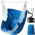 Chihee Hammock Chair Hanging Swing Max 500 Lbs 2 Cushions Included Metal Spreader Bar with Anti-Slip Grooves Portable Hanging Chair Side Pocket Large Macrame Bohemian Chair Indoor Outdoor