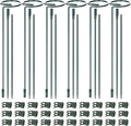 Mwellewm 6 Sets Plant Stakes 12/25/36 Inch Adjustable Plant Support Stakes Tall for Indoor Outdoor Plant Holder Stick Steel Garden Stem Pole Amaryllis Stakes with 30 Clip for Tomato Orchid Lily Flower