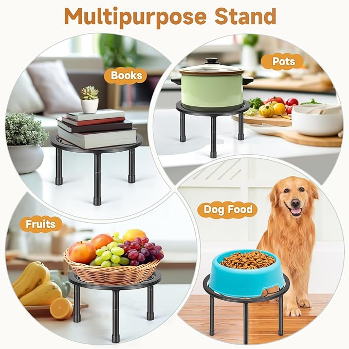 5 Pack Metal Plant Stand, Iron Plant Stands for Indoor and Outdoor, Flower Pot Stands for Multiple Plant, Black Potted Plant Holder for Garden Home