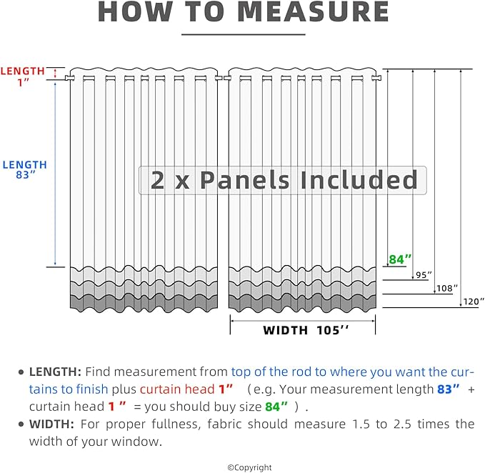 Waterproof Outdoor Curtain W105 x L108 - Grommet Top Sunlight Blocking Window Treatment Drapes Blackout Curtains for Home Bedroom Living Room Outdoor Patio Porch Pergola, Orange, 2 Panels