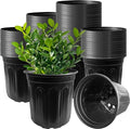 60 Pack 1 Gallon Flexible Plant Nursery Pots,Black Plastic Plant Pots with Holes,Flower Plant Container,Seedling Pot for Succulents,Cuttings,Transplanting,Home Garden