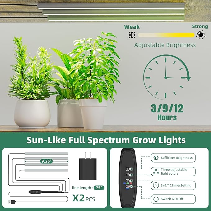 Simple Trending Tall Plant Stand Indoor with Grow Lights, 4 Tier Metal Plant Shelf for Multiple Flower Planter, Heavy Duty Ladder Plant Display Holder for Home Patio, Black