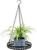 Metal Plant Hanger Indoor Outdoor, Plant Hanger for Indoor Outdoor Plants, Flower Pot Hanging Plant Holder, Hanging Plant Shelf, Black, 1pcs