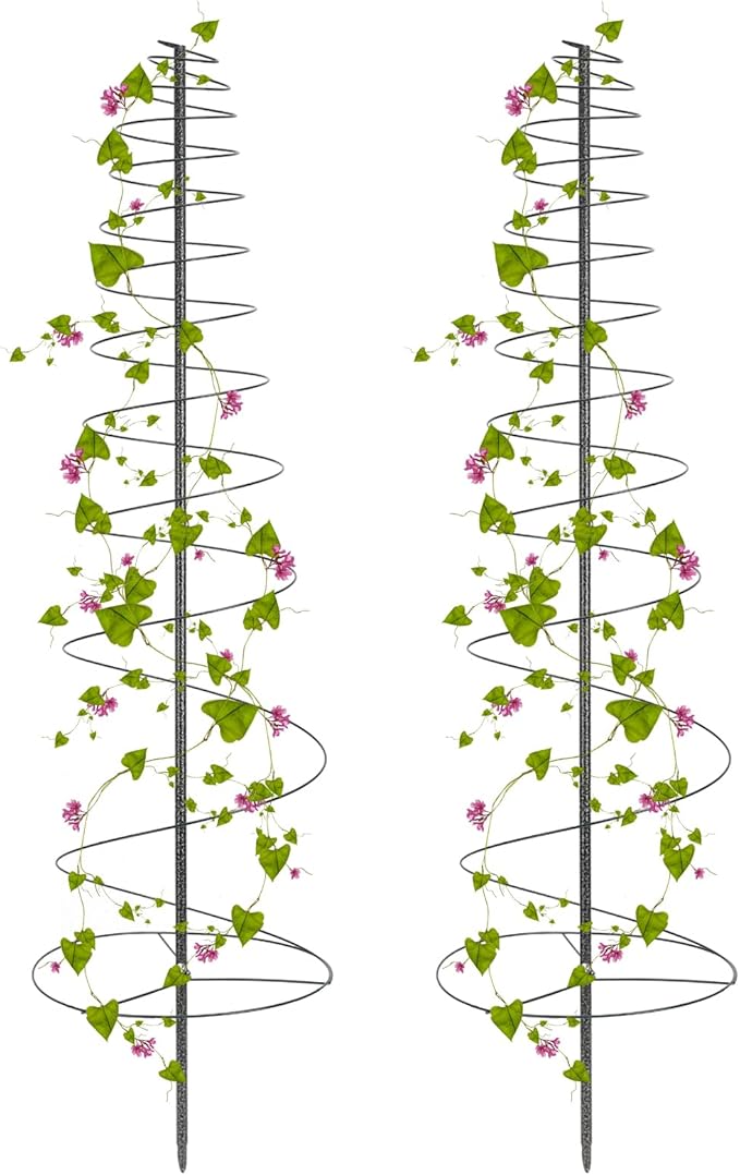 Trellis for Climbing Plants Outdoor, 2 Pack 73inch Tall Plants Trellis Support Metal Garden Trellis for Vegetables Flowers Plants Vine Support