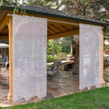 SpaceDresser Waterproof Outdoor Sheer Curtains for Patio - 4 Panels Rod Pocket Indoor Voile Sheer Curtain for Living Room,52W x 108L inch, Silver Grey