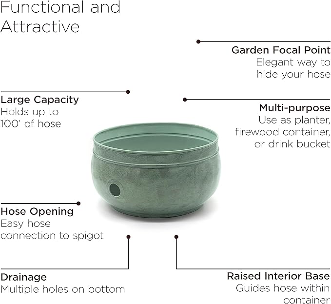 Sonoma Hose Pot - Blue Verde Brass by Good Directions