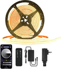 50ft COB Outdoor LED Strip IP67 Waterproof, 3000K Warm Whit DC24V Flexible LED Rope Strips with Remote & App Control Dimmable, DIY Lighting for Indoor, Outdoor, Bedroom, Garden, Patio