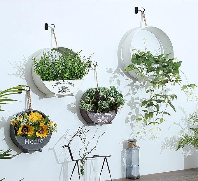 4Pack 2.5in Ceiling Hooks for Hanging Plants Black