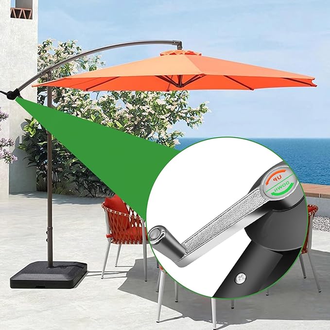 Cantilever Umbrella Parts, Adjustable Patio Umbrella Replacement Parts Umbrella Stand Parts, Suitable for Courtyard Garden and Beaches Umbrella Holder Outdoor Patio Umbrella Holder Rocking Handle