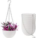 Foraineam 10 Pieces 6 Inch Hanging Planters, Garden Self-Watering Flower Plant Pot Container, Mini Succulent Planter Pots with Hanging Chain