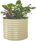 Vego garden 32" Tall 42" Round Raised Garden Bed Raised Bed Planter Box for Vegetables Flowers Patio-Pearl White