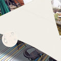 LOVE STORY Right Triangle 8'x10'x12.8' Waterproof Sun Shade Sail Canopy UV Block for Outdoor Patio Backyard Carport,Cream(We Make Custom Size)