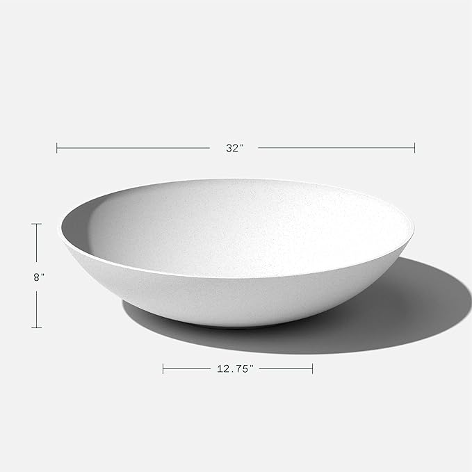 Veradek Mason Series Lane Bowl Planter| for Indoor or Outdoor Tabletops/Gardens |Made from Plastic-Stone Composite with Drainage Holes|Modern Décor for Flowers, Succulents, Small Plants