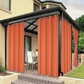 BONZER Outdoor Waterproof Curtains for Patio Privacy Grommet Light Filtering Outside Curtains for Gazebo, Porch, Pergola, Pavilion, 1 Panel, 84W x 108L inch, Mecca Orange