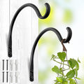 Qiang Ni Hanging Plant Bracket Hooks: 6 Inch Wall Plant Hook Planters and Decor - 2 Piece Rust-Resistant and Secure Brackets Maximize Your Outdoor Living Space