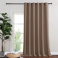 NICETOWN Bedroom Curtain for Patio Room Darkning, Home Decor Thermal Insulated Grommet Top Blackout Indoor Bedroom Vertical Blind/Drape for Garage & Downstairs Window, W84 x L95, 1 PC, Tan