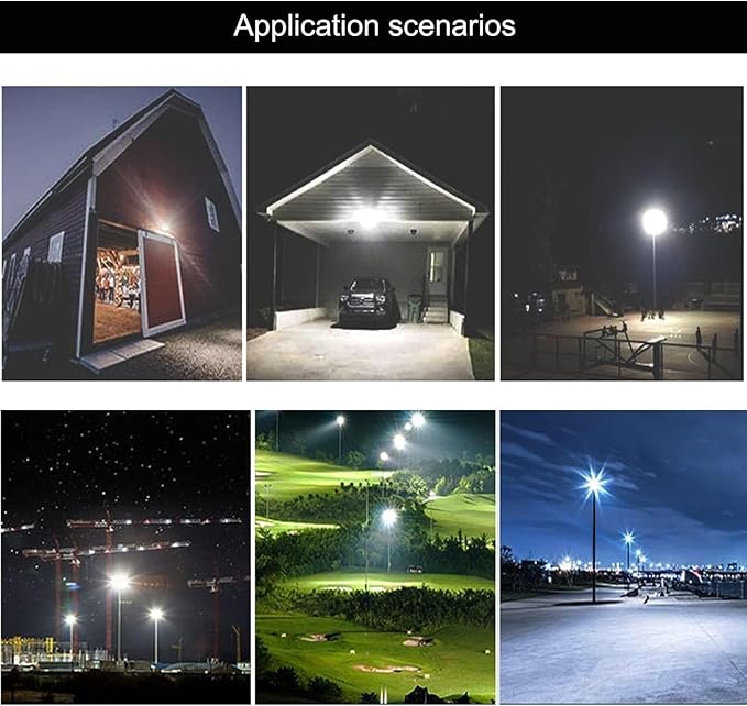2Pack LED Flood Light Outdoor,50W LED Work Light 5500lm with 6FT US Plug,IP66 Waterproof Exterior Security Lights,6000K Daylight White Outside Floodlights Slim Design for Playground Yard