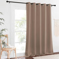 NICETOWN Patio Blackout Curtain Panels - Extra Wide Sliding Door Thermal Insulated Drape, Privacy Room Divider Curtain for Bedroom Office (Cappuccino, 66 x 118 Inch Long)