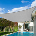 KANAGAWA Sun Shade Sail Curved 24'X24' Grey Rectangle Outdoor Shade Cover UV Blovk Canopy for Patio Garden Backyard Heavy Duty Permeable 185GSM (We Make Custom Size)