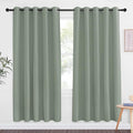 NICETOWN Sage Green Blackout Curtains & Drapes for Bedroom - Room Darkening Energy Saving Thermal Insulated Grommet Voice Reducing Room Divider Window Treatment for Patio (1 Panel, W66 x L72)