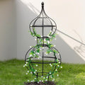 47"x17" Metal Obelisk Trellis for Climbing Plants | Unique Outdoor Support for Rose Bushes and Tall Vines | Durable & Weather-Resistant Garden Decor