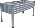 Galvanized Raised Garden Bed with Legs,48×24×30in Elevated Planter Box for Backyard,Outdoor Garden, Patio, Balcony, 350lb Capacity,Silver