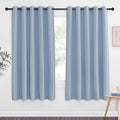 NICETOWN 66 Inch Long Blackout Curtains for Bedroom Living Room, Thermal Insulated Room Darkening Curtains, Light Blocking Blackout Drapes for Bedroom, 66" W x 66" L, 1 Panel, Vintage Blue