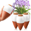 Terracotta Watering Spikes, 4 Pack Ollas Self Watering Globes, Slow Release Self Watering Planter Insert, Plant Watering Globes for Indoor and Outdoor Plants