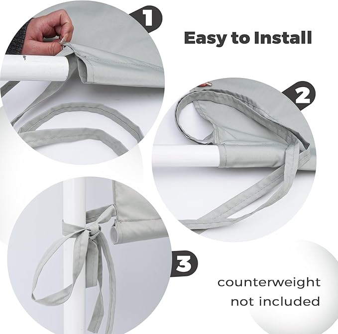 17x6.8 Ft Universal Pergola Replacement Canopy, Outdoor Canopy Shade Cover(Cover Only) (Gray)