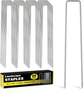 HongWay 60 Pack 12 Inch Landscape Staples, Tent Stakes Heavy Duty Galvanized 11 Gauge Garden Pins Ground Staples for Lawn Yard Fence Landscaping Fabric Outdoor Decorations