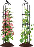Garden Trellis for Climbing Plant Outdoor, 67" Tall Cucumber Trellis for Pot Raised Bed Climbing Vine Plants Vegetable Pea Bean Tomato Rose Clematis Cucumber Trellis, 2 Pack