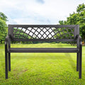 Garden Bench Outdoor Bench with Plastic Backrest for Patio Metal Bench Park Bench or Yard Porch Clearance Work Entryway